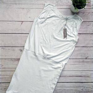 NWT HUMANOID Cobra Mint Pencil Linen-Blend Tank Dress Sleeveless S